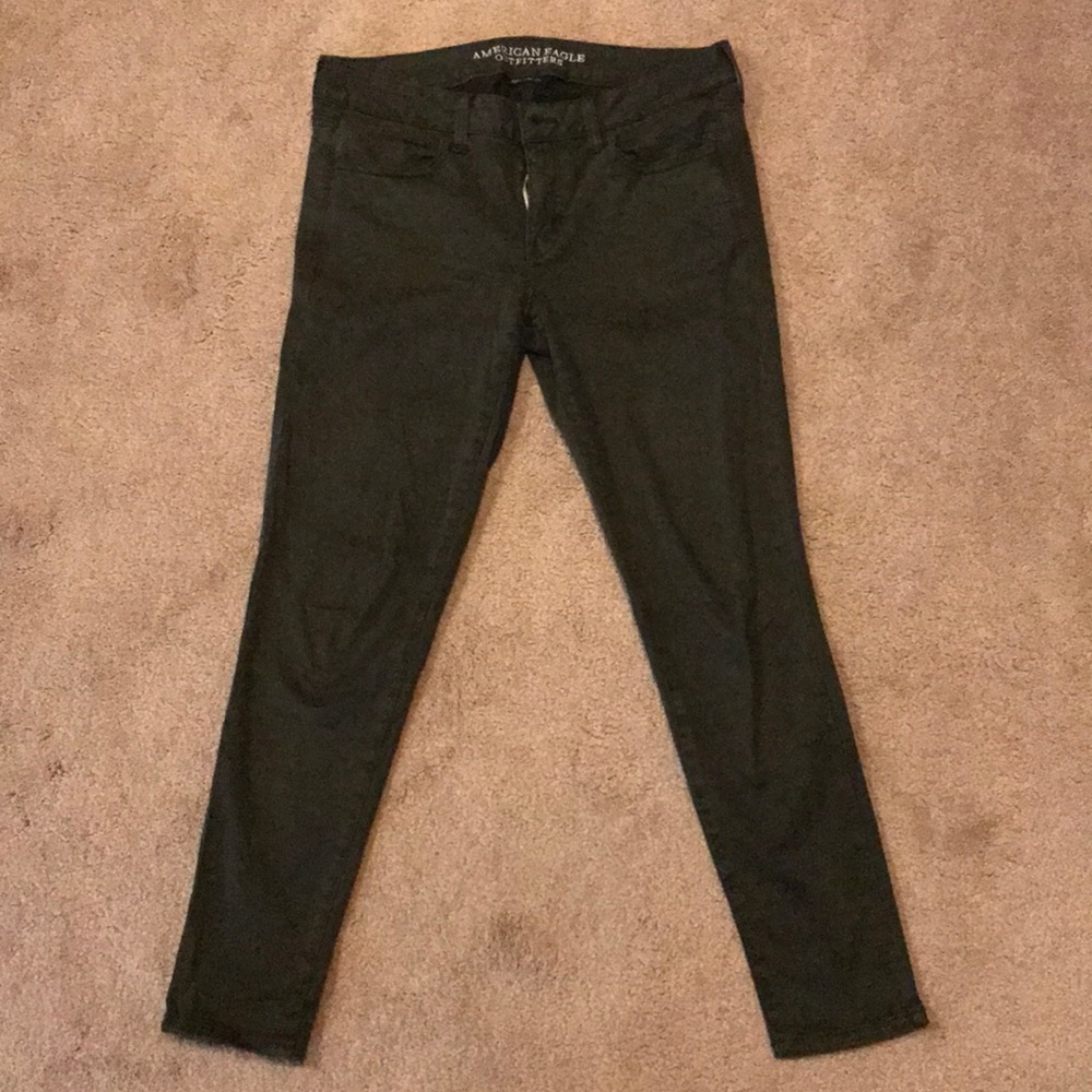American Eagle Dark Green Jegging